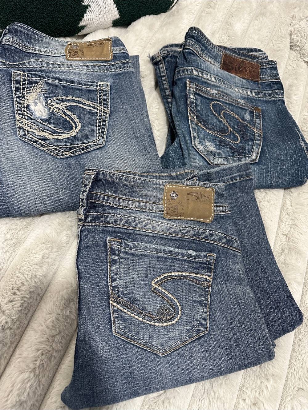 Silver Jeans Women's Mixed Blue Denim Jeans - 3 Pack